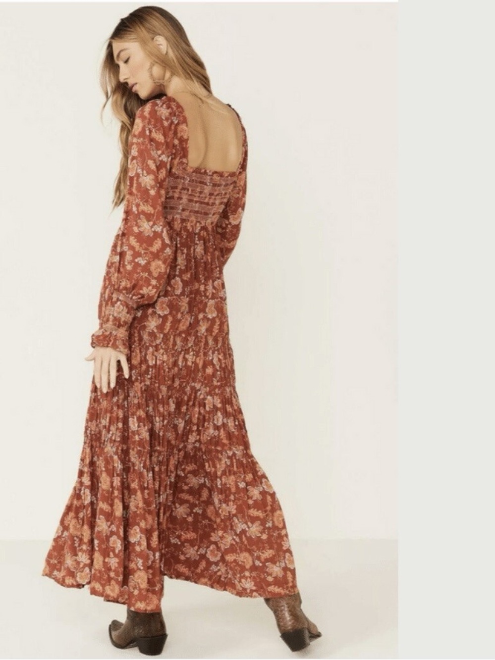Free People Floral Tiered Maxi Dress